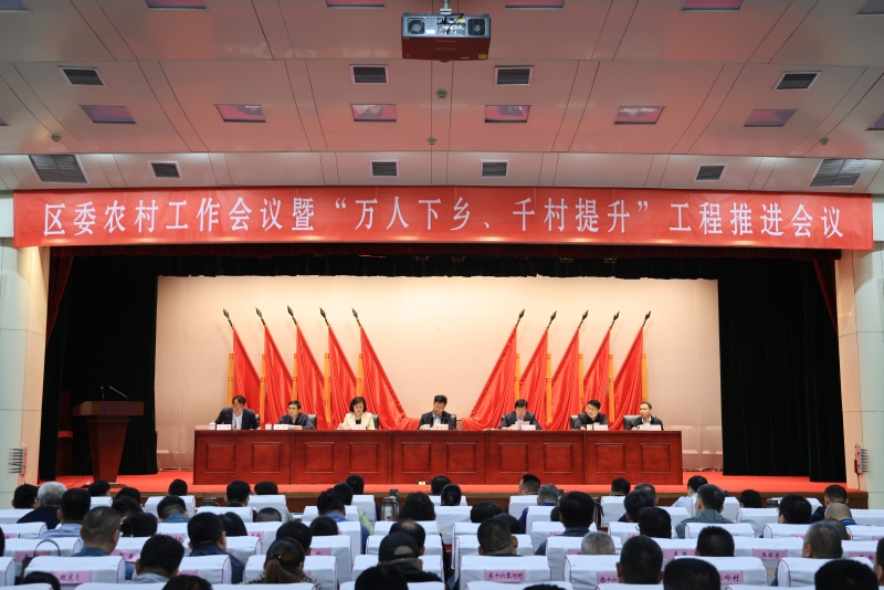 区委农村工作会议暨“万人下乡、千村提升”工程推进会议召开